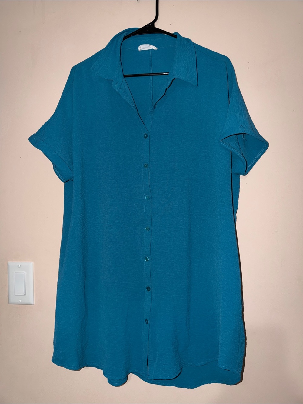 mittoshop Teal Short Sleeve tunic with pockets